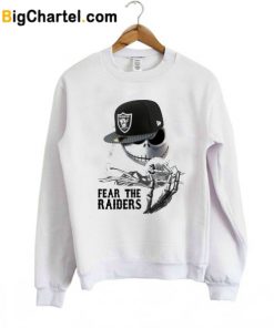 Jack Skellington fear the Oakland Raiders Trending SweatshirtJack Skellington fear the Oakland Raiders Trending Sweatshirt