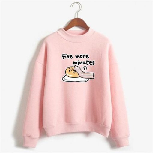 Print hoodies women Lazy Egg oversized hoodie funny autumn clothes pink sweatshirt