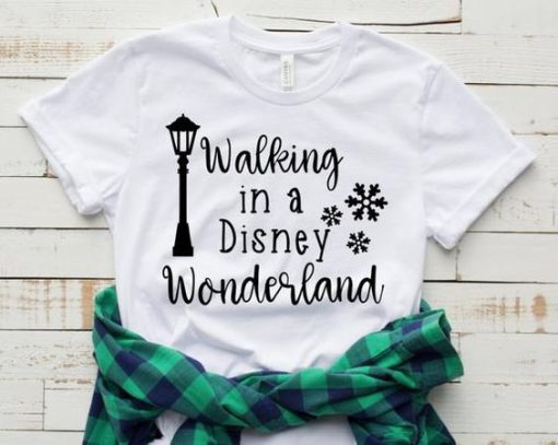 Walking in a Disney T-shirt