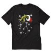 Grinch’s Hand Holding Nurse Stethoscope Christmas T-Shirt PU27