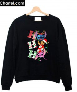 HO HO HO Stitch Lilo Angel Christmas Sweatshirt PU27