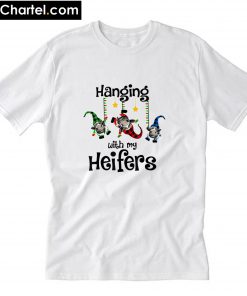 Hanging With My Heifers Gnomes Flannel Christmas T-Shirt PU27