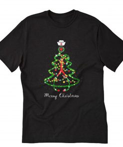 Merry Christmas Tree Nurse T-Shirt PU27