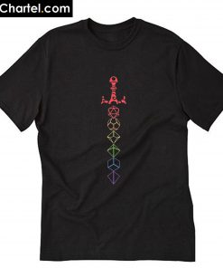 Rainbow Dice Sword LGBT T-Shirt PU27