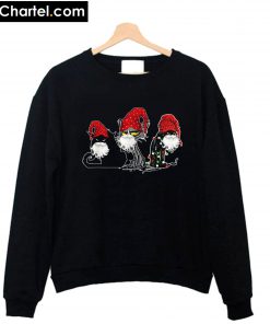 Three Black Cats wear Christmas Sweatshirt PU27