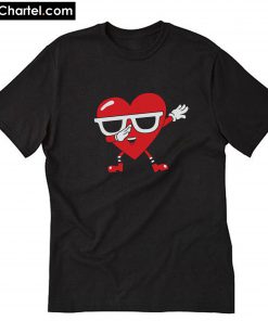 Dabbing Heart Love Dab Valentine's Day T-Shirt PU27