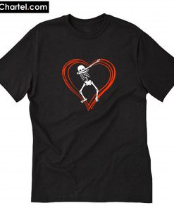 Dabbing Skeleton Dab Skull Valentine Day T-Shirt PU27