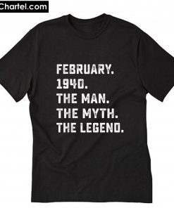 February 1940 Birthday For 80 Years Old T-Shirt PU27
