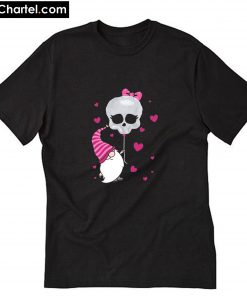 Gnomes Holding Skull Balloon Hearts Valentine T-Shirt PU27