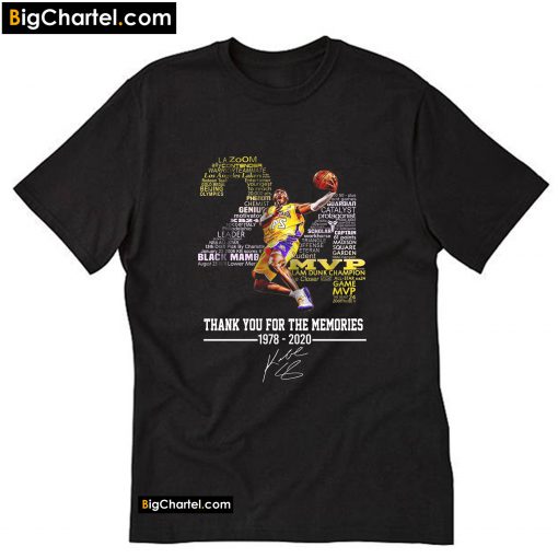 Kobe Bryant 24 Thank You For The Memories 1978-2020 T-Shirt PU27