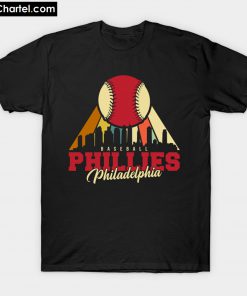Phillies Baseball Team - Baseball Skyline T-Shirt PU27