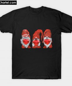 Three Cute Gnomes Valentines Gift Couple Matching T-Shirt PU27