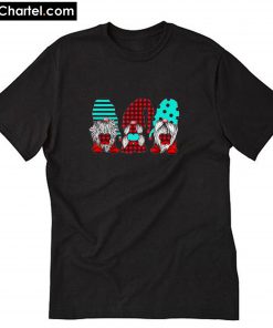 Three Gnomes Holding hearts Valentine’s Day T-Shirt PU27