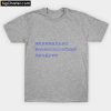 russkiy minimal'no zhiznesposobnyy produkt in indigo text T-Shirt PU27