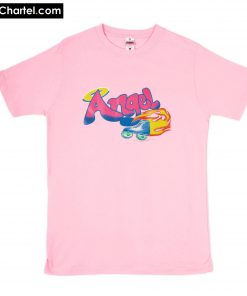 Angel Letter Print Pink T-Shirt PU27
