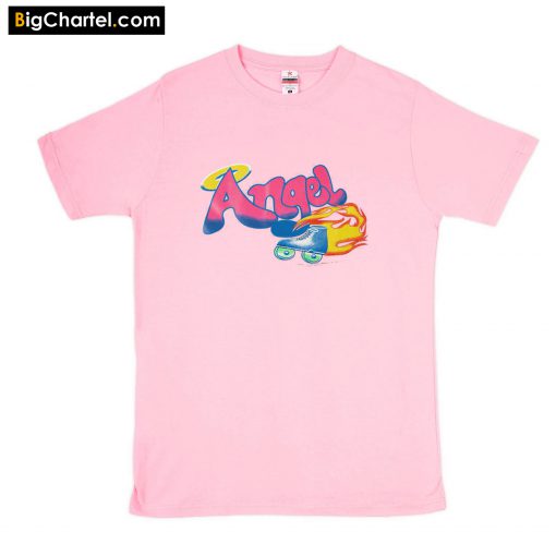 Angel Letter Print Pink T-Shirt PU27