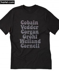 Cobain Corgan Grohl Weiland Vedder Cornell T-Shirt PU27
