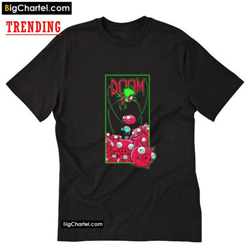 DOOM! Invader Zim And Gir In Game Parody T-Shirt PU27