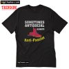 Doc Boot Sometimes Antisocial Always Antifascist T-Shirt PU27