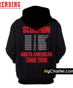 Drake Scorpion North America Tour 2018 Merchandise Hoodie Back