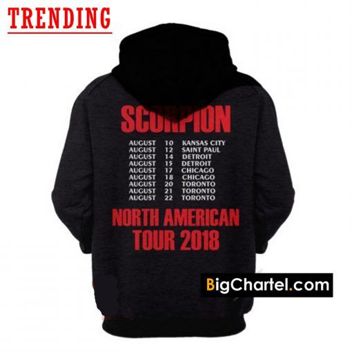 Drake Scorpion North America Tour 2018 Merchandise Hoodie Back