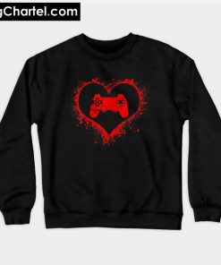 Gamer Heart Valentines Day Video Games Boys Kids Teens Sweatshirt PU27