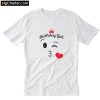 Girl Wink Heart Kiss Emoji Birthday T-Shirt PU27