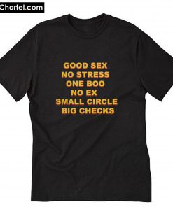Good Sex No Stress One Boo No Ex Small Circle Big Checks T-Shirt PU27