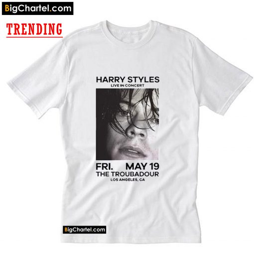 Harry Styles Live in Concert The Troubadour Merchandise T-Shirt PU27