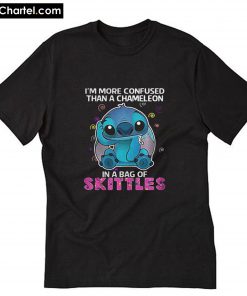 Stitch I'm more confused than a chameleon T-Shirt PU27