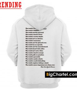 The New York Times Truth Hoodie Back