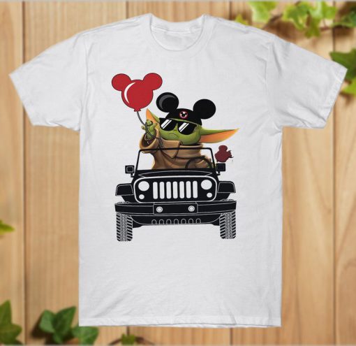Vacay mode Baby Yoda Mickey Balloon Jeep T-Shirt PU27