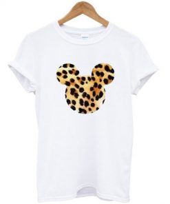 Mickey Mouse Head Leopard T shirt PU27