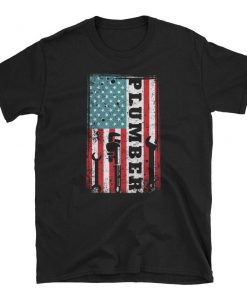 Plumber American Flag USA Plumbing T-Shirt PU27