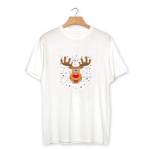 Weihnachten Rentier Kopf T-Shirt PU27