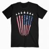 American Flag USA Airplane Jet Fighter 4th of July Patriotic T-Shirt PU27