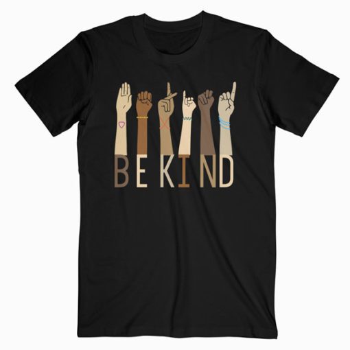 Be Kind Sign Language Hand Talking Teachers Interpreter ASL T-Shirt PU27