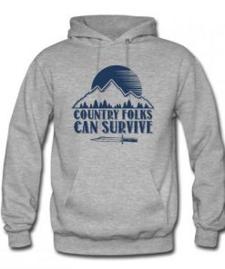 Country Folks can survive Hoodie PU27