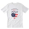 Happy 4th Of July Love American T-Shirt PU27