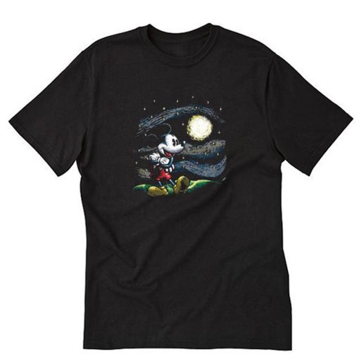 Mickey Mouse Starry Night T-Shirt PU27