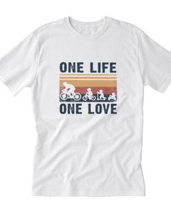 One Life One Love Bike Vintage Retro T-Shirt PU27