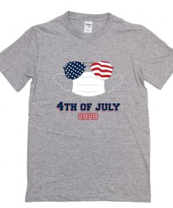 Trending 4th Of july 2020 American Flag Glasses Quarantine T-Shirt PU27