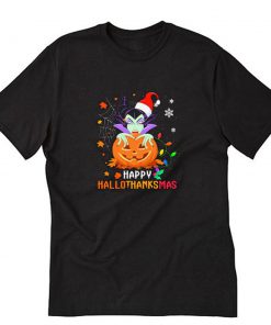 Maleficent happy hallothanksmas halloween T-Shirt PU27