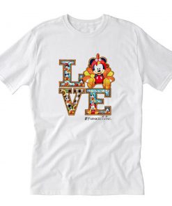 Mickey mouse Love thanksgiving T-Shirt PU27