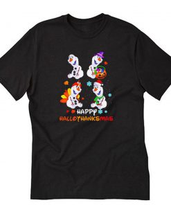 Olaf happy Hallothanksmas Halloween T-SHirt PU27