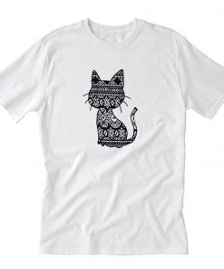 Aztec Patterned Cat T-Shirt PU27