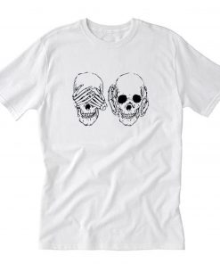 Hear See No Evil Skull T-Shirt PU27