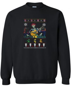 Grateful Dead guitarist skeleton dancing bears ugly Christmas Sweatshirt PU27