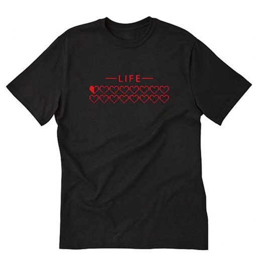 Legend of Zelda Hearts Life Bar T-Shirt PU27