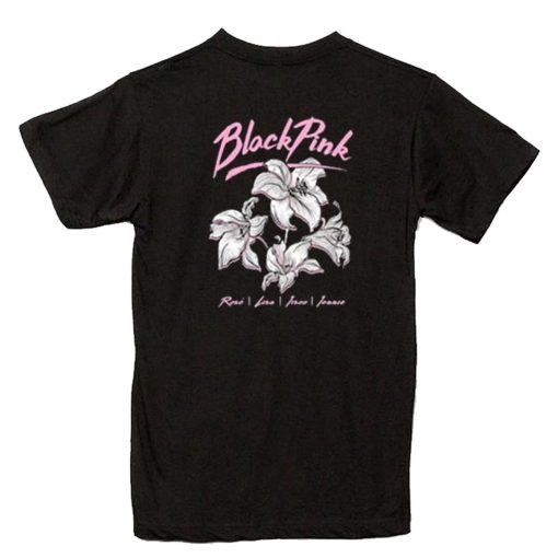 BlackPink Floral T-Shirt Back PU27